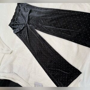 Forever 21 Black Wide Leg Pants with Silver Accents